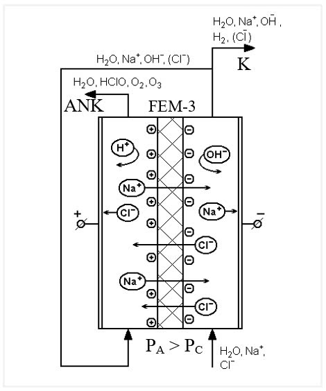 Sơ đồ FEM 3 điều chế dung dịch hoạt hóa điện hóa anolit ANK