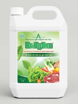 Nước rửa rau quả thực phẩm tươi sống Dr.HyGen đặc điểm và ứng dụng